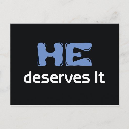 Hij verdient het Briefkaart (Voorkant)