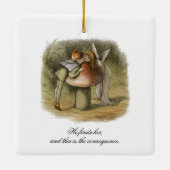 Hij vindt haar Romantische Valentijnsdag uit de bu Keramisch Ornament (Achterkant)