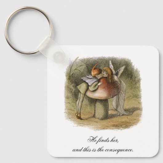 Hij vindt haar Romantische Valentijnsdag uit de bu Sleutelhanger (Voorkant)