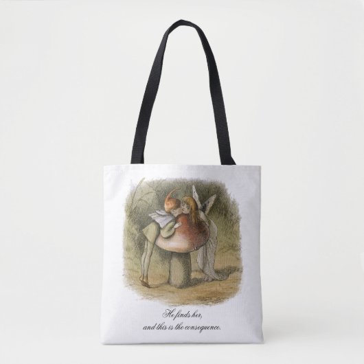 Hij vindt haar Romantische verloofde Tote Bag (Voorkant)
