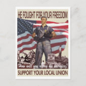 Hij vocht voor Uw Vrijheid -- Het Briefkaart van (Voorkant)