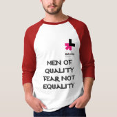 HIJ VOOR HAAR, MANNEN VAN KWALITEIT 1 T-SHIRT (Voorkant)