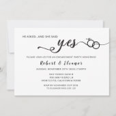 Hij vroeg en ze zei ja Verloving uitnodiging (Voorkant)
