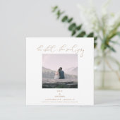 Hij vroeg haar ja te zeggen tegen Foto Script Gold Save The Date (Staand voorkant)