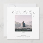 Hij vroeg haar ja te zeggen tegen Foto Script Gray Save The Date (Voorkant)