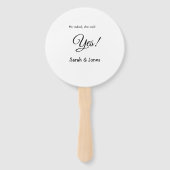 Hij vroeg haar ja te zeggen verloving eenvoudig mi handwaaier (Achterkant)