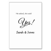 Hij vroeg haar ja te zeggen verloving eenvoudig mi kaart (Achterkant)