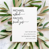 Hij vroeg haar om een simpel wit huwelijk. save the date