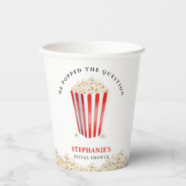 Hij Vroeg Haar Ten Huwelijk Bruidssuiker Popcorn Papieren Bekers