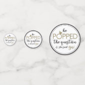 Hij Vroeg Haar Ten Huwelijk Confetti Pakket (Achterkanten)