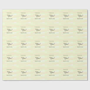 Hij vroeg het, zij zei ja verlovingsfeestje gele p cadeaupapier