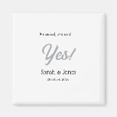 Hij vroeg het, zij zei ja verlovingsring eenvoudig magneet (Voorkant)