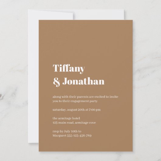 Hij vroeg me om een uitnodiging van de partij voor (Achterkant)