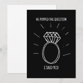 Hij vroeg ten huwelijk en ik zei ja! Verlovingskaa Save The Date (Voorkant / Achterkant)