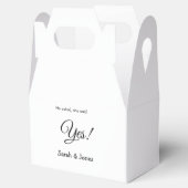 Hij vroeg ze zei ja engagement eenvoudig minimaal  bedankdoosjes (Geopend)