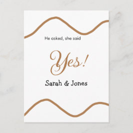 Hij vroeg ze zei ja engagement eenvoudig minimaal briefkaart