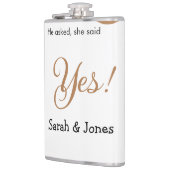 Hij vroeg ze zei ja engagement eenvoudig minimaal heupfles (Links)