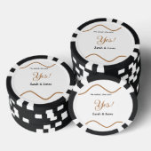 Hij vroeg ze zei ja engagement eenvoudig minimaal  poker chips (Opstapeling)