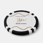 Hij vroeg ze zei ja engagement eenvoudig minimaal  poker chips (Enkel)