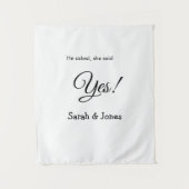 Hij vroeg ze zei ja engagement eenvoudig minimaal wandkleed (Voorkant)