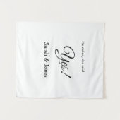 Hij vroeg ze zei ja engagement eenvoudig minimaal wandkleed (Voorkant (horizontaal))