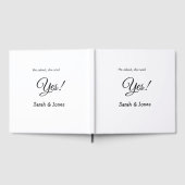 Hij vroeg ze zei ja engagement simpel minimaal gastenboek (Volledig)