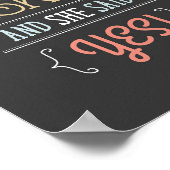 Hij vroeg... ze zei JA Poster-Sign. Poster (Hoek)