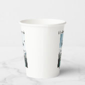 Hij vroeg ze zei ja verlovingsfoto naam stijl papieren bekers (Rechts)