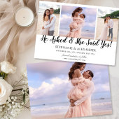 Hij Vroeg Zij Zei Ja Foto Verlovingsaankondiging Kaart