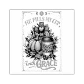 Hij vult mijn beker... rubberstempel (Afrduk)