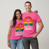 Hij was een liberaal retro- sunset progressi t-shirt (Unisex)