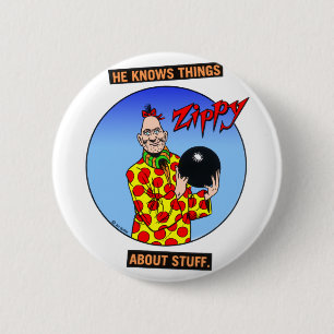 Hij weet dingen... ronde button 5,7 cm