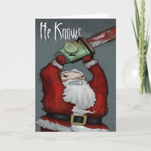 Hij weet het feestdagen kaart (Voorkant)