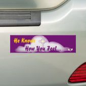 Hij weet hoe-aan-pas bumpersticker (Op auto)