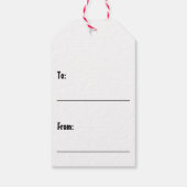 Hij weet of je slechte grappige kerstman bent gewe cadeaulabel (Achterkant)