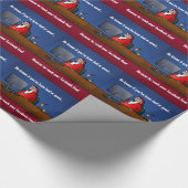 Hij weet of je slechte grappige kerstman bent gewe cadeaupapier (Hoek)