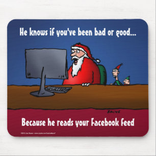 Hij weet of je slechte grappige kerstman bent gewe muismat