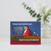 Hij weet of je slechte Santa Briefkaarten bent gew (Staand voorkant)