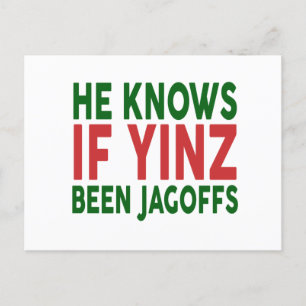 Hij weet of Yinz Jagoffs Wenskaart was Feestdagenkaart