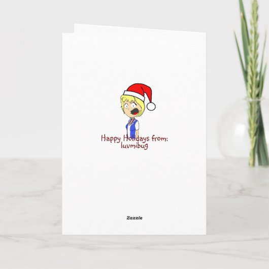 Hij weet waar je hebt geslapen. feestdagen kaart (Achterkant)