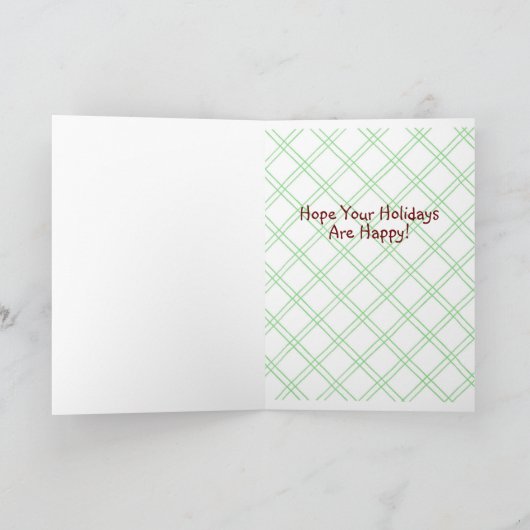 Hij weet waar je hebt geslapen. feestdagen kaart (Binnen)