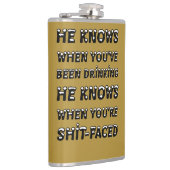 Hij weet wanneer je hebt Drink Heupfles (Rechts)