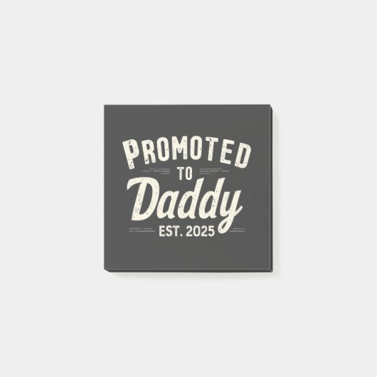 Hij werd gepromoveerd tot Daddy Est. 2025: Vader w Post-it® Notes (Voorkant)