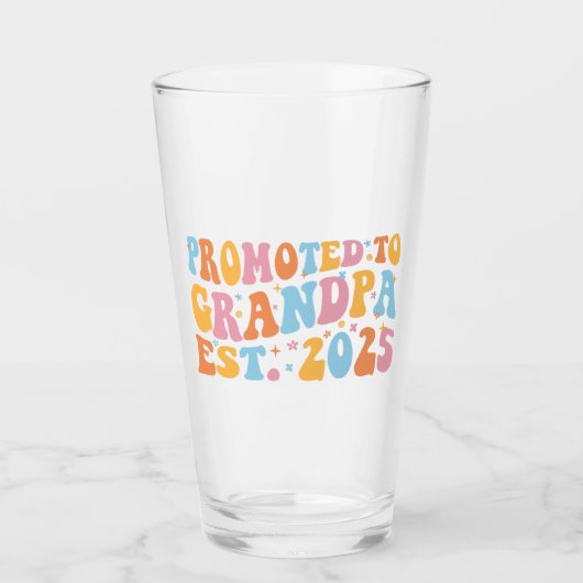 Hij werd gepromoveerd tot opa Est. 2025 III Glas (Voorkant)