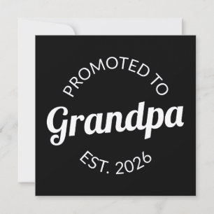 Hij werd gepromoveerd tot opa Est. 2026 I Feestdagenkaart
