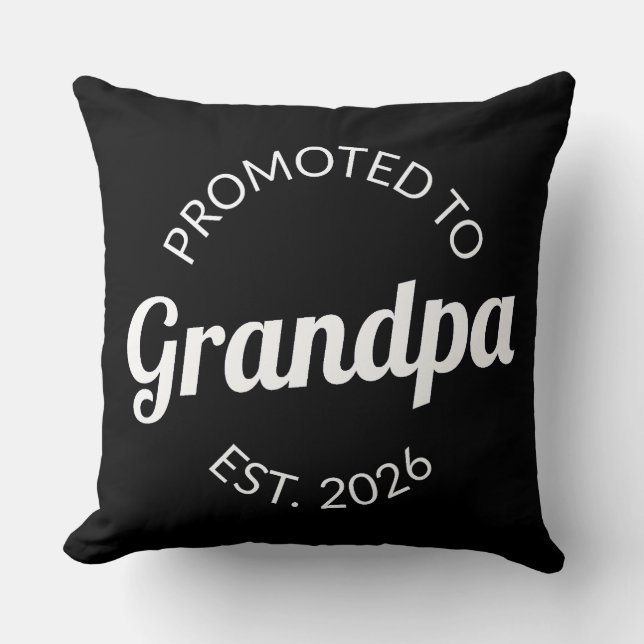 Hij werd gepromoveerd tot opa Est. 2026 I Kussen (Voorkant)