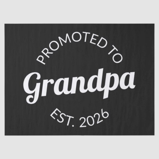 Hij werd gepromoveerd tot opa Est. 2026 I Tissuepapier (Voorkant)
