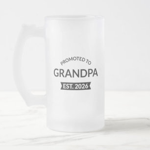 Hij werd gepromoveerd tot opa Est. 2026 II Matglas Bierpul
