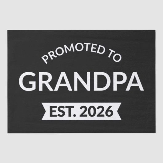 Hij werd gepromoveerd tot opa Est. 2026 II Tissuepapier (Voorkant)