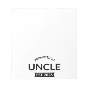 Hij werd gepromoveerd tot Uncle Est. 2026 II Notitieblok